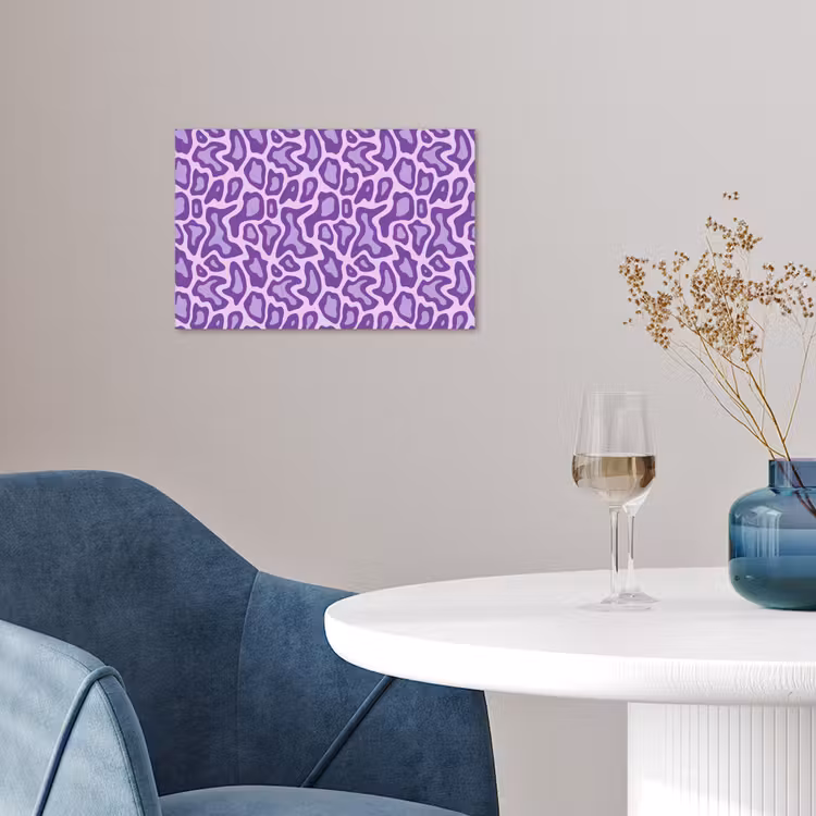 Poster - Lila – Abstrakt – Leopard – Flecken – Groovy – Muster — 4