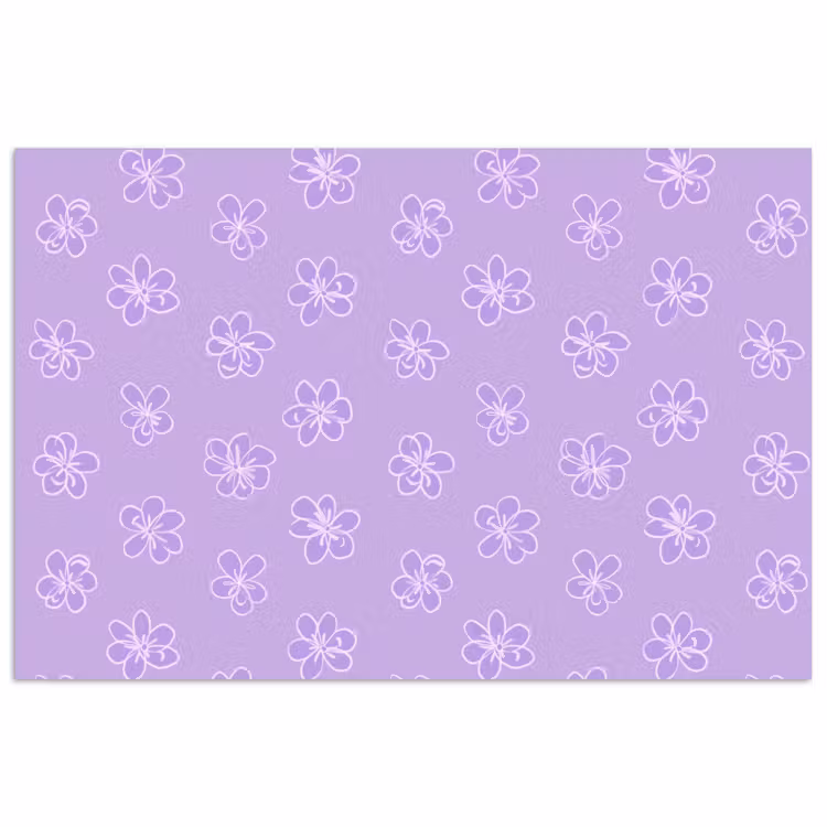 Poster - Lila – Botanisch – Blumen – Handgezeichnet – Muster — 1