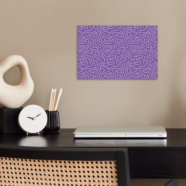 Poster - Lila – Rosa – Abstrakt – Linien – Labyrinth – Muster — 2