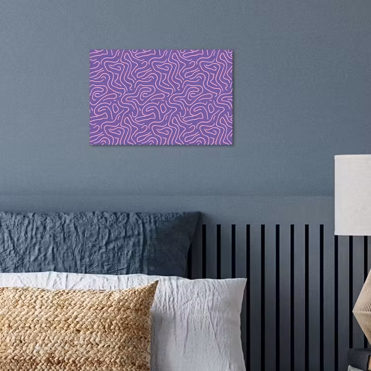 Poster - Lila – Rosa – Abstrakt – Linien – Labyrinth – Muster — 3