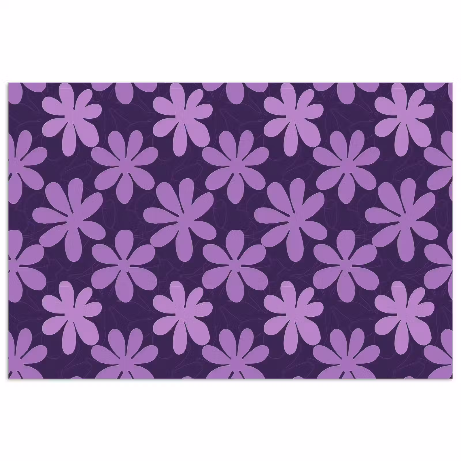 Poster - Lila – Botanisch – Blumen – Retro – Muster — 1