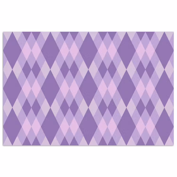 Poster - Lila – Geometrisch – Rauten – Argyle – Muster — 1