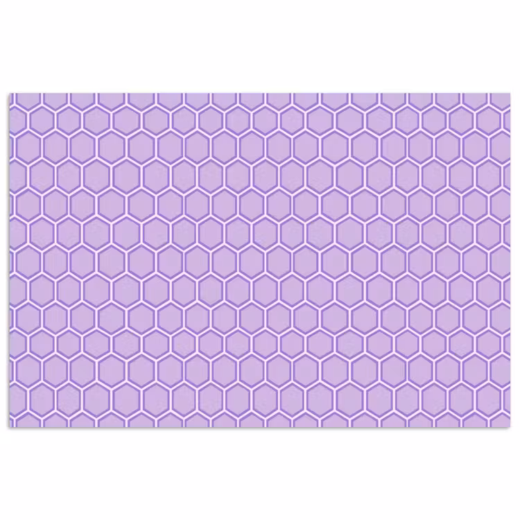Poster - Lila – Geometrisch – Wabenmuster – Bienenwabe – Muster — 1