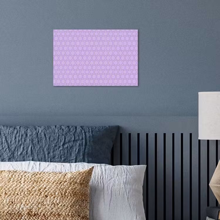 Poster - Lila – Geometrisch – Wabenmuster – Bienenwabe – Muster — 3