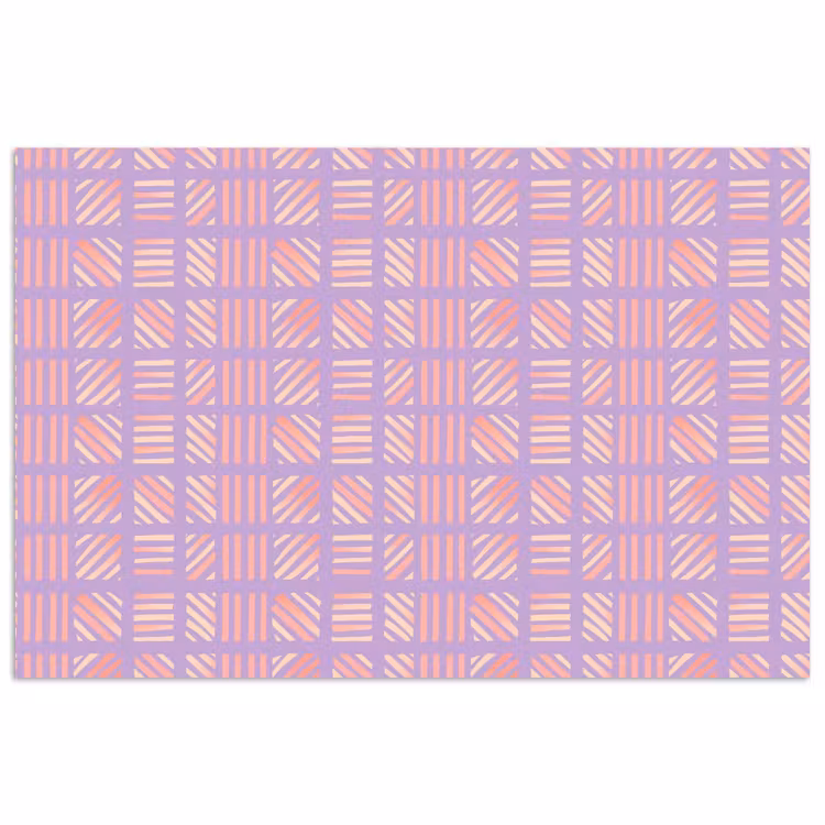 Poster - Lila – Rosa – Geometrisch – Streifen – Blöcke – Muster — 1