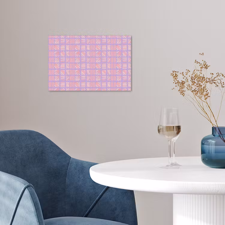 Poster - Lila – Rosa – Geometrisch – Streifen – Blöcke – Muster — 4