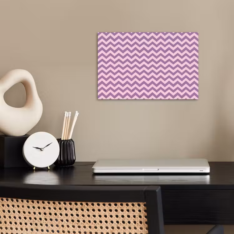 Poster - Lila – Rosa – Geometrisch – Chevron – Zickzack – Muster — 2