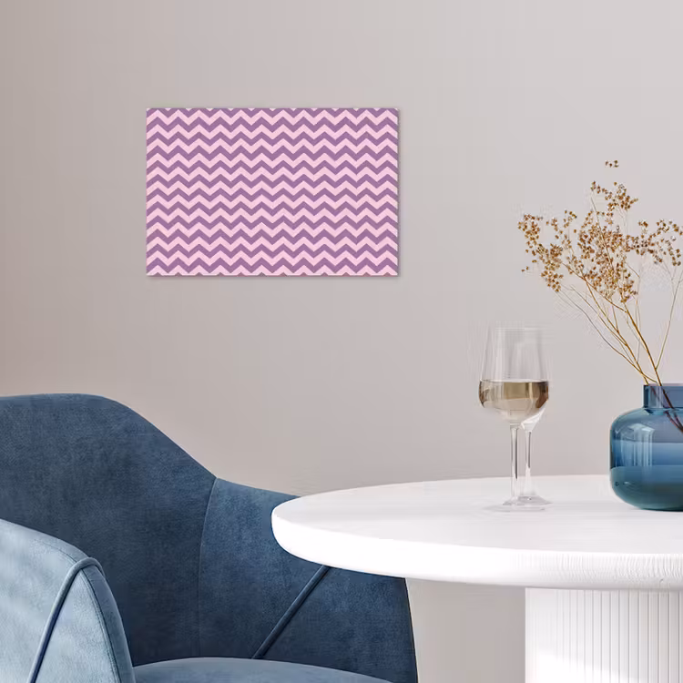 Poster - Lila – Rosa – Geometrisch – Chevron – Zickzack – Muster — 4