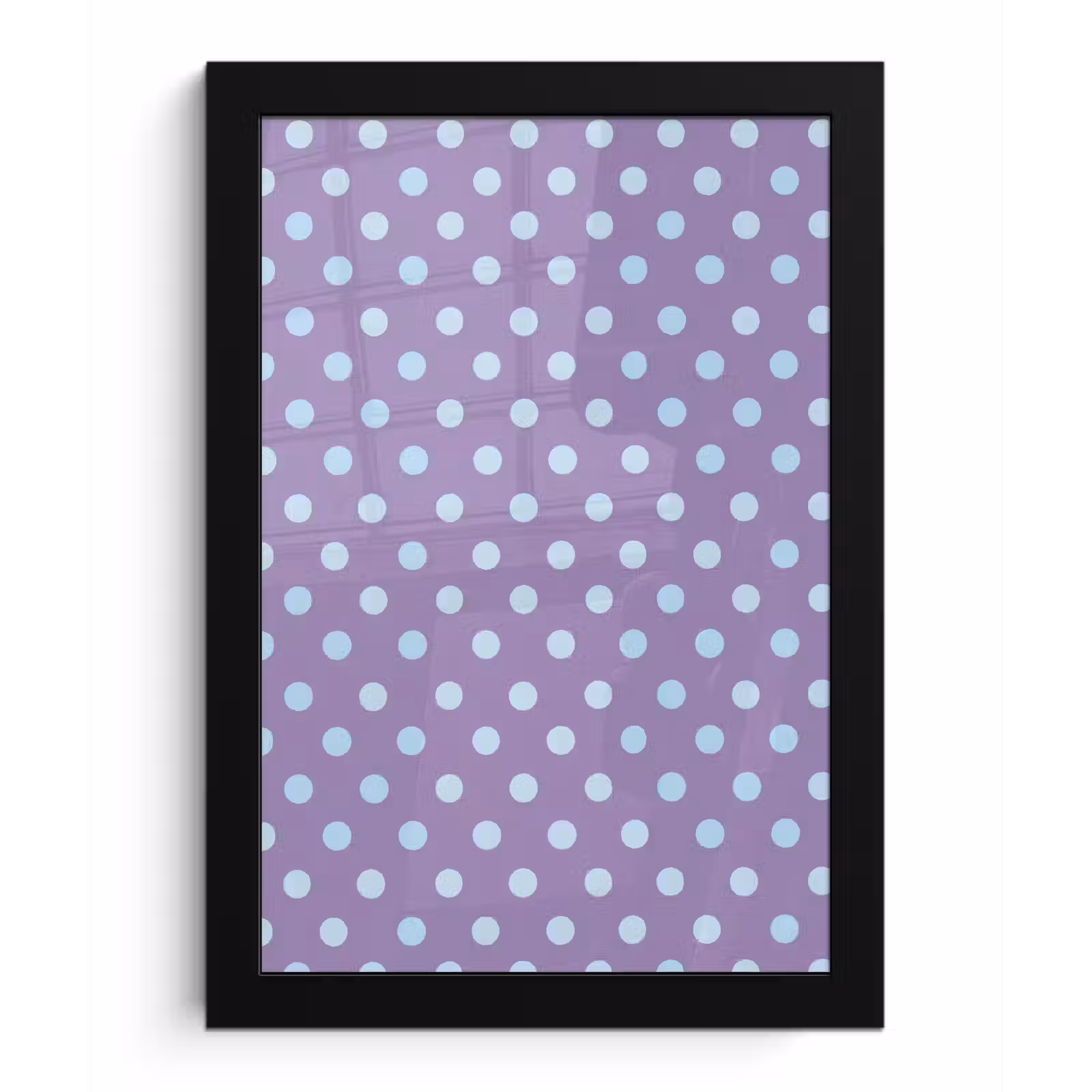 Bilder mit Rahmen - Lila – Blau – Geometrisch – Punkte – Polka Dot – Muster — 1