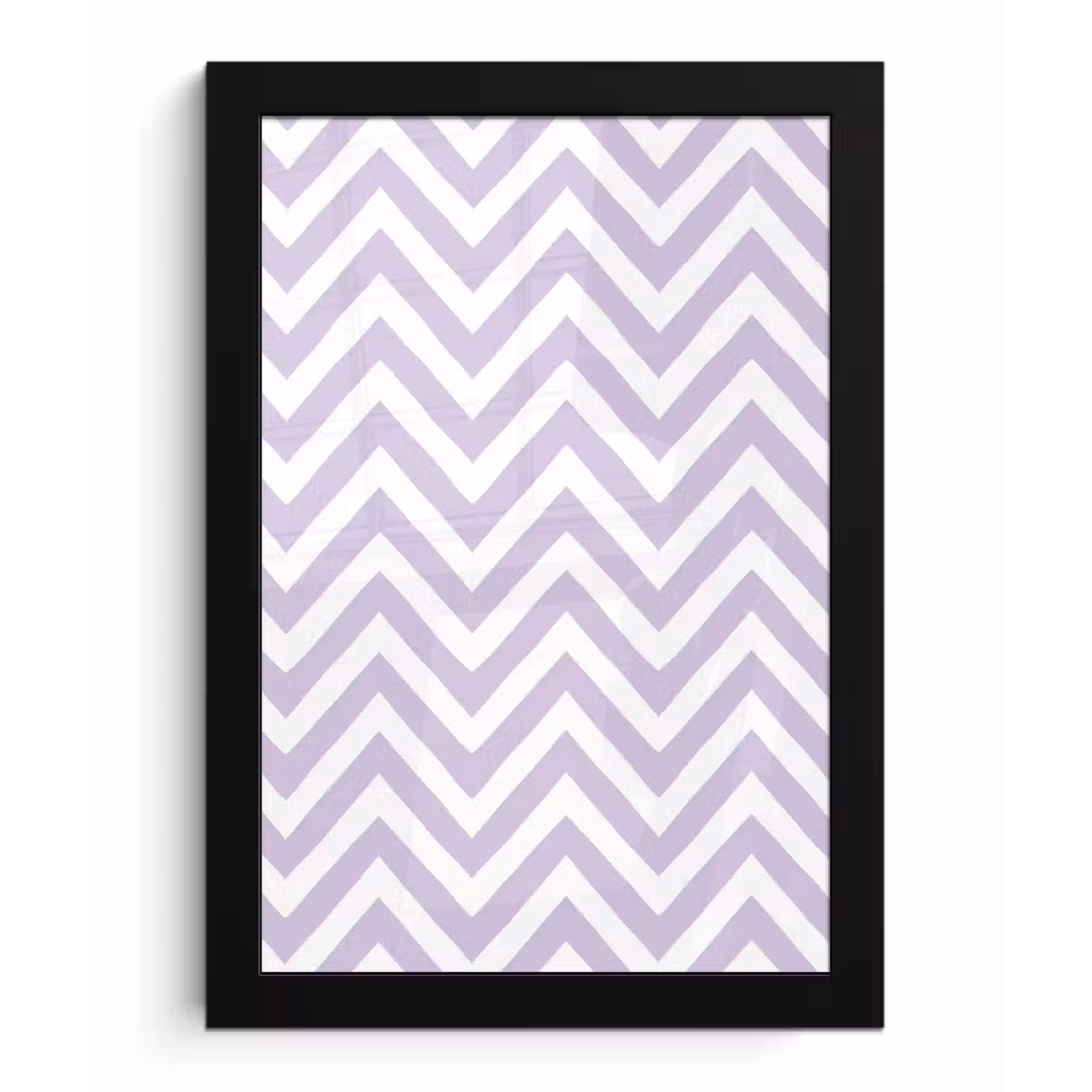 Bilder mit Rahmen - Lila – Geometrisch – Chevron – Zickzack – Muster — 1