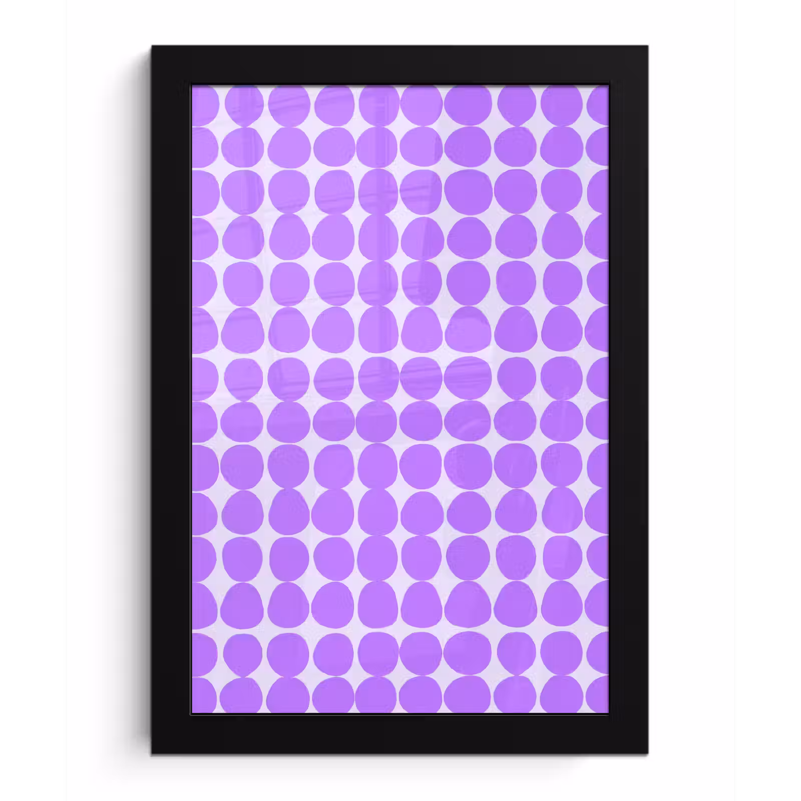 Bilder mit Rahmen - Lila – Geometrisch – Punkte – Polka Dot – Muster — 1