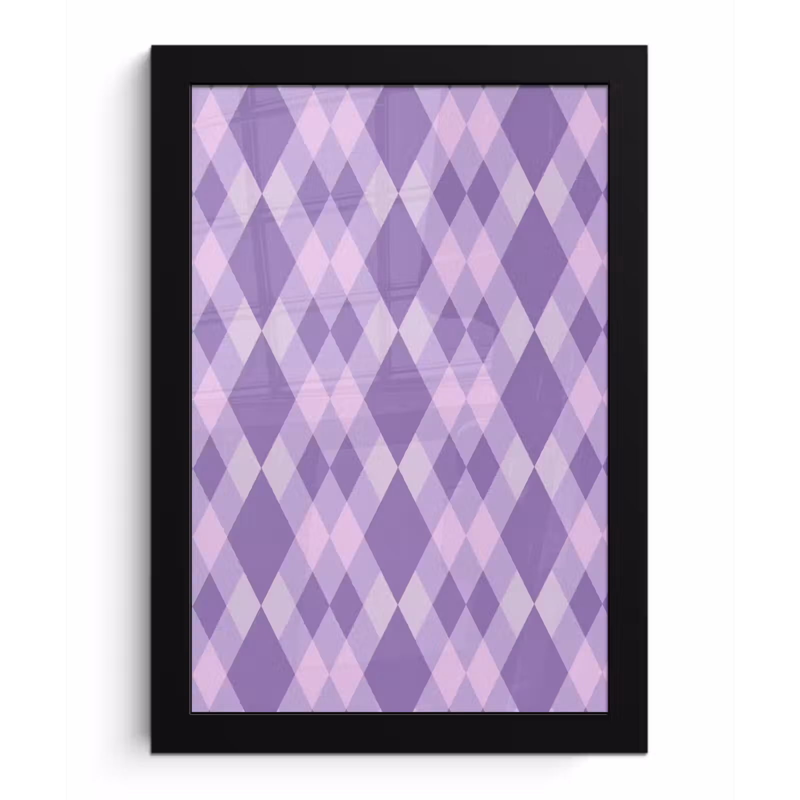Bilder mit Rahmen - Lila – Geometrisch – Rauten – Argyle – Muster — 1
