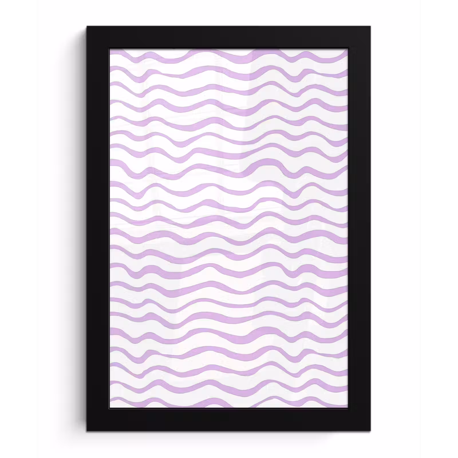 Bilder mit Rahmen - Lila – Geometrisch – Wellen – Linien – Muster — 1