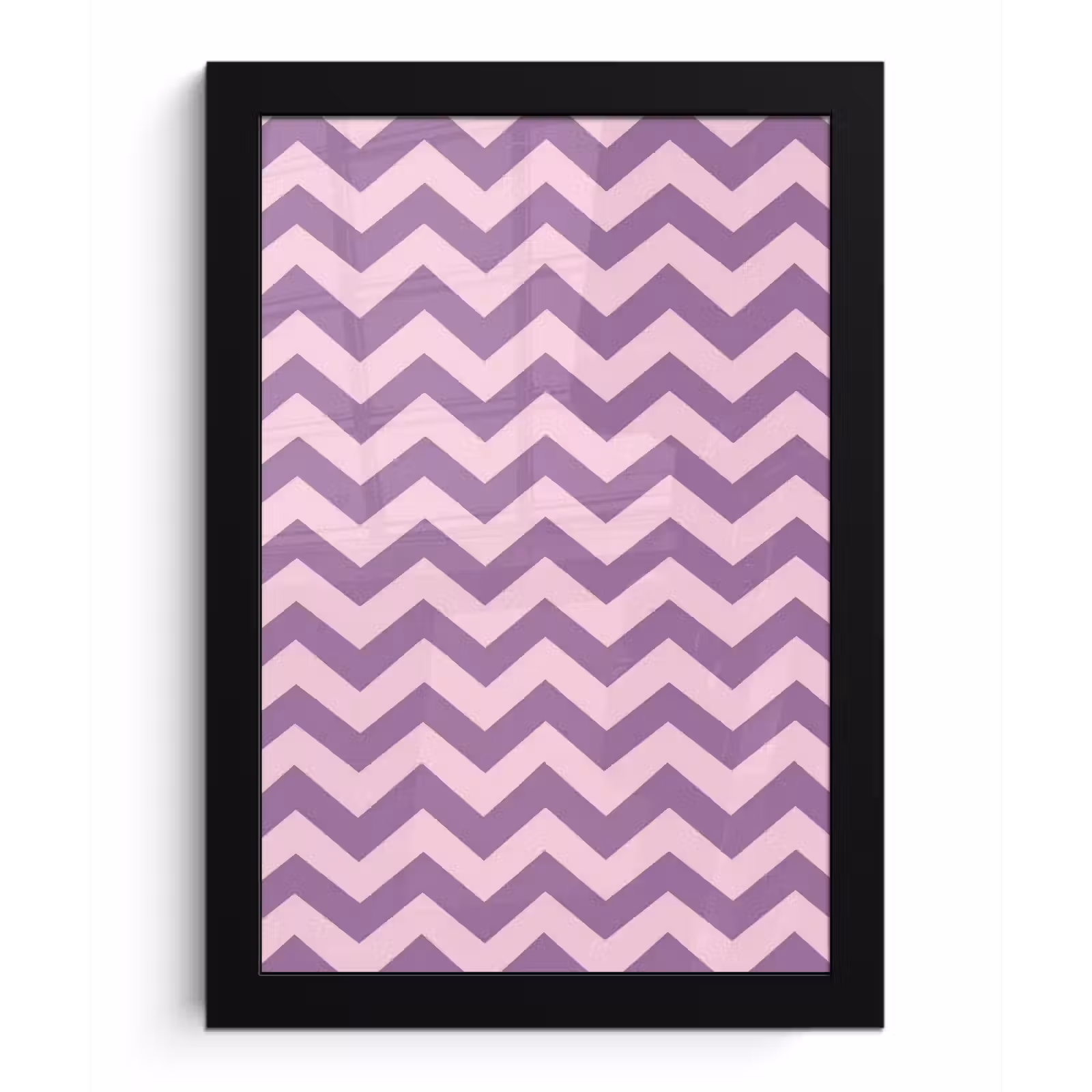 Bilder mit Rahmen - Lila – Rosa – Geometrisch – Chevron – Zickzack – Muster — 1