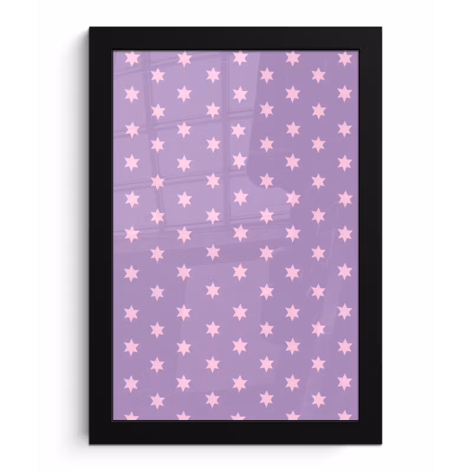 Bilder mit Rahmen - Lila – Rosa – Sterne – Geometrisch – Muster — 1