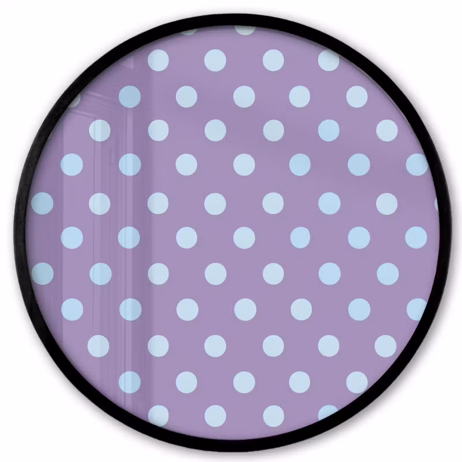 Poster im Rahmen Rund - Lila – Blau – Geometrisch – Punkte – Polka Dot – Muster — 1
