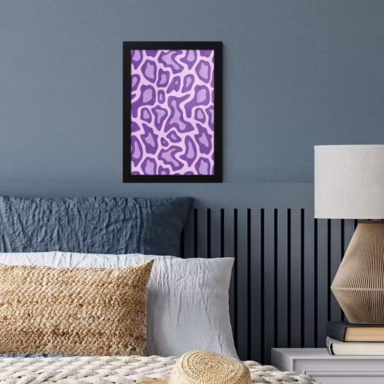 Bilder mit Rahmen - Lila – Abstrakt – Leopard – Flecken – Groovy – Muster — 3