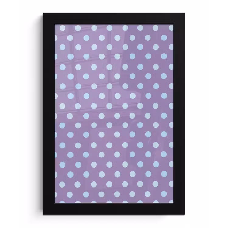 Bilder mit Rahmen - Lila – Blau – Geometrisch – Punkte – Polka Dot – Muster — 1
