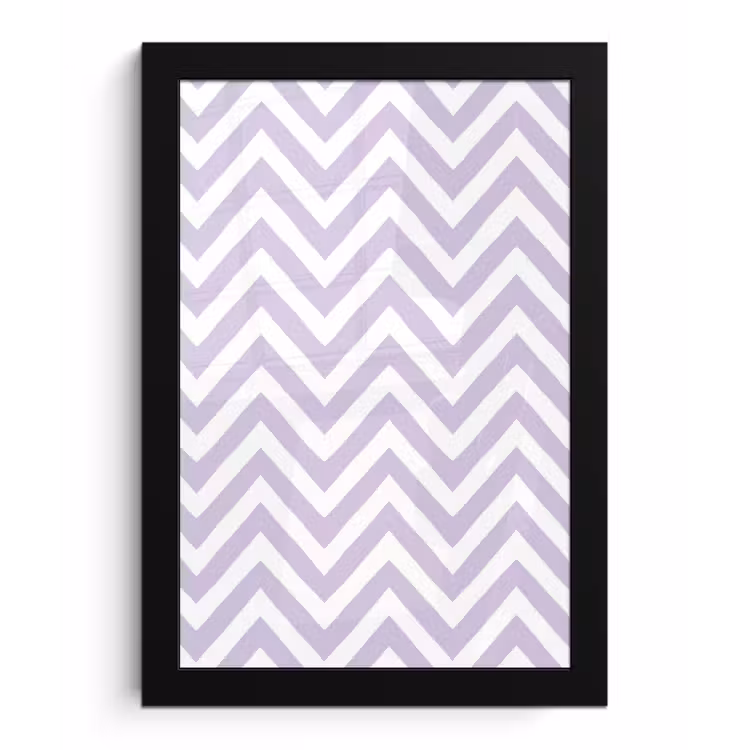 Bilder mit Rahmen - Lila – Geometrisch – Chevron – Zickzack – Muster — 1