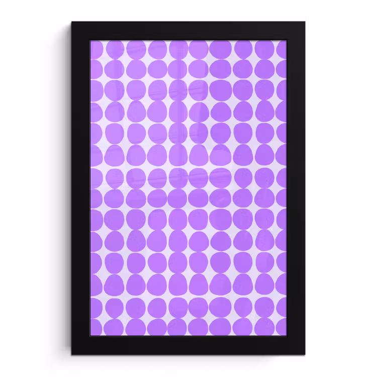 Bilder mit Rahmen - Lila – Geometrisch – Punkte – Polka Dot – Muster — 1