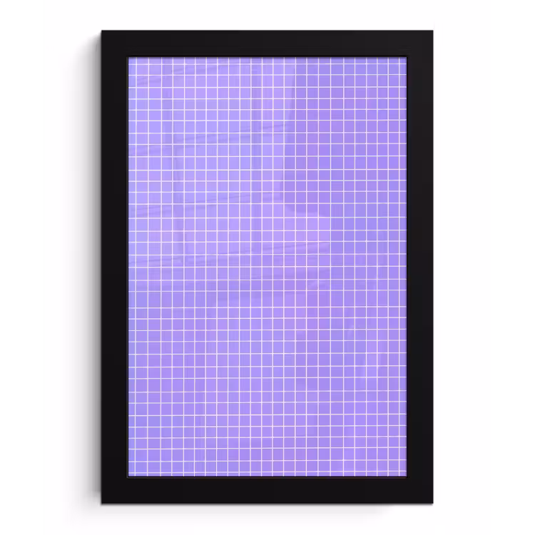 Bilder mit Rahmen - Lila – Geometrisch – Raster – Minimalistisch – Muster — 1