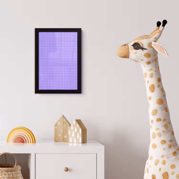 Bilder mit Rahmen - Lila – Geometrisch – Raster – Minimalistisch – Muster — 5