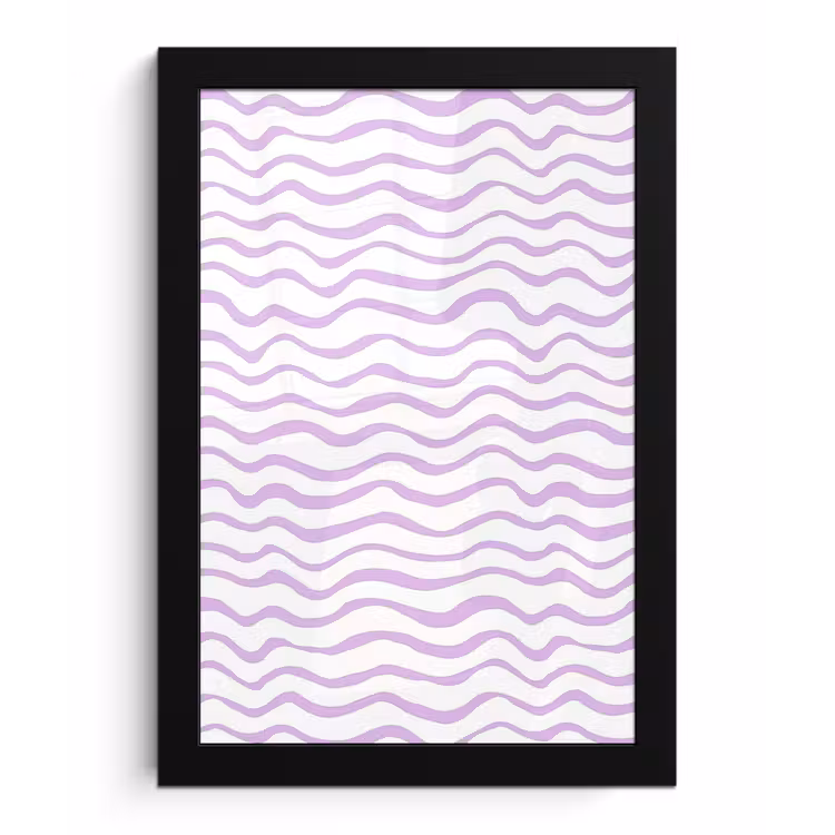 Bilder mit Rahmen - Lila – Geometrisch – Wellen – Linien – Muster — 1