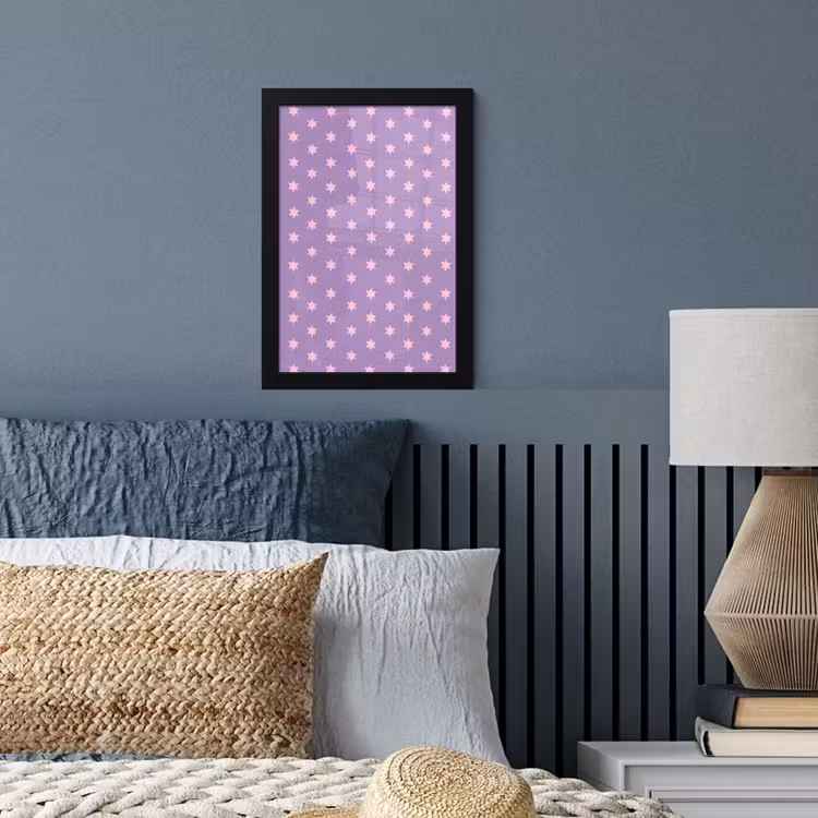 Bilder mit Rahmen - Lila – Rosa – Sterne – Geometrisch – Muster — 3