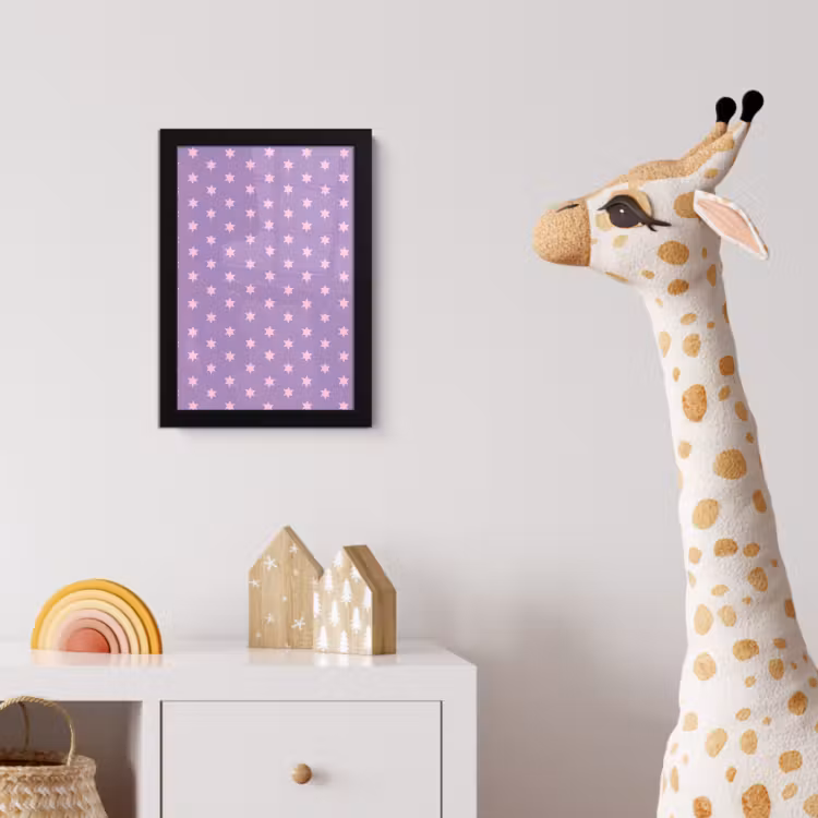 Bilder mit Rahmen - Lila – Rosa – Sterne – Geometrisch – Muster — 5