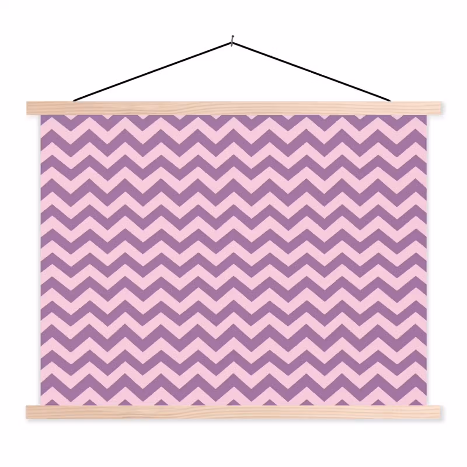 Stoffbild - Lila – Rosa – Geometrisch – Chevron – Zickzack – Muster — 1