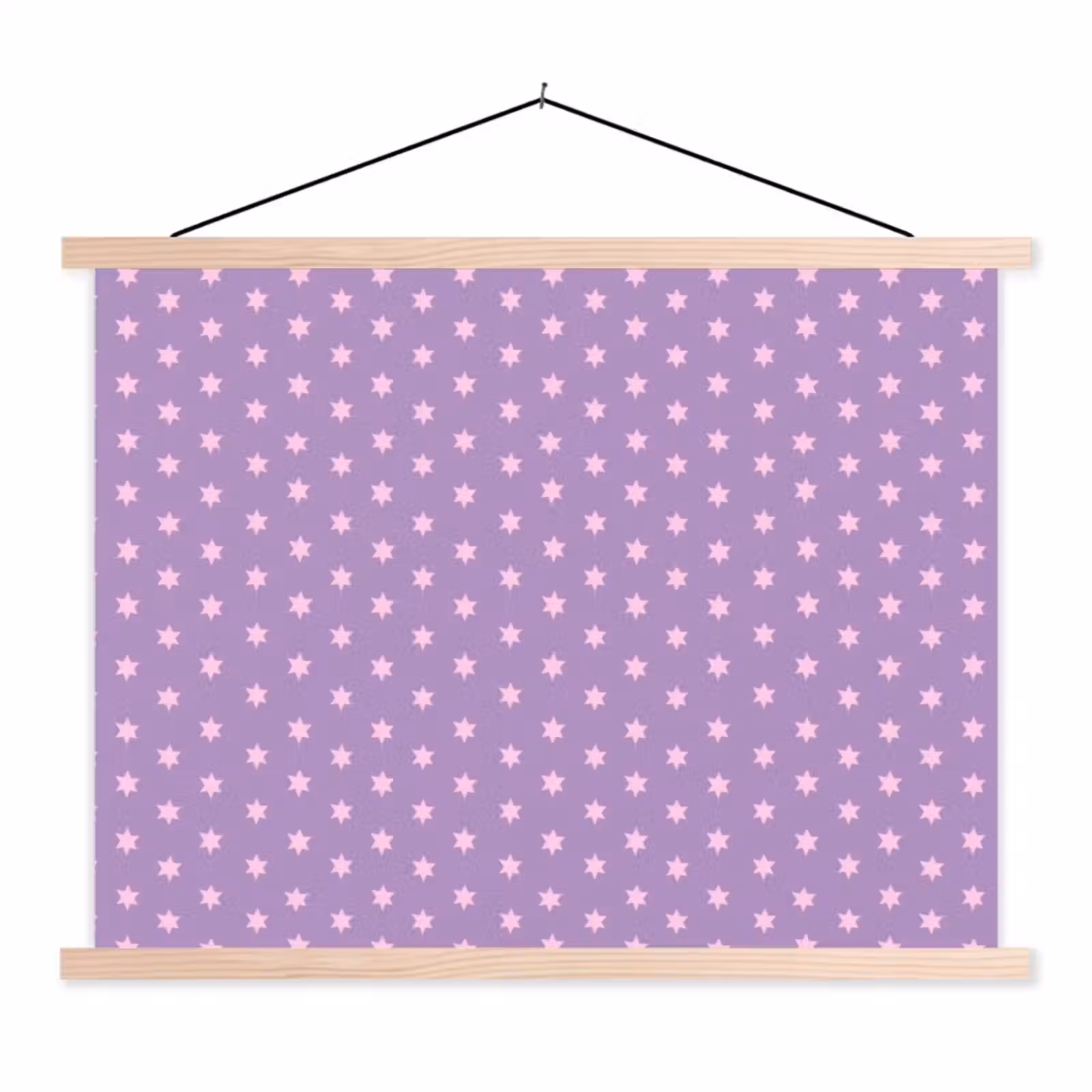 Stoffbild - Lila – Rosa – Sterne – Geometrisch – Muster — 1