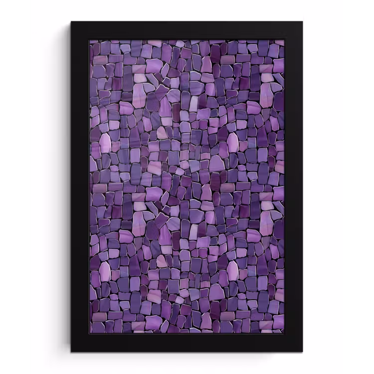 Bilder mit Rahmen - Lila – Mosaik – Scherben – Stein – Muster — 1