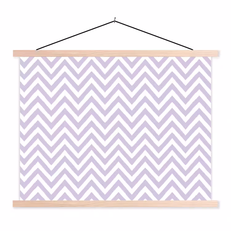 Stoffbild - Lila – Geometrisch – Chevron – Zickzack – Muster — 1
