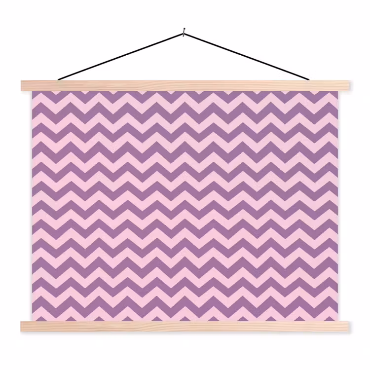 Stoffbild - Lila – Rosa – Geometrisch – Chevron – Zickzack – Muster — 1