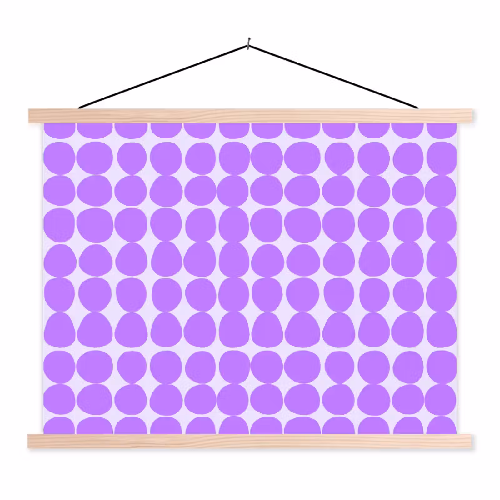 Stoffbild - Lila – Geometrisch – Punkte – Polka Dot – Muster — 1