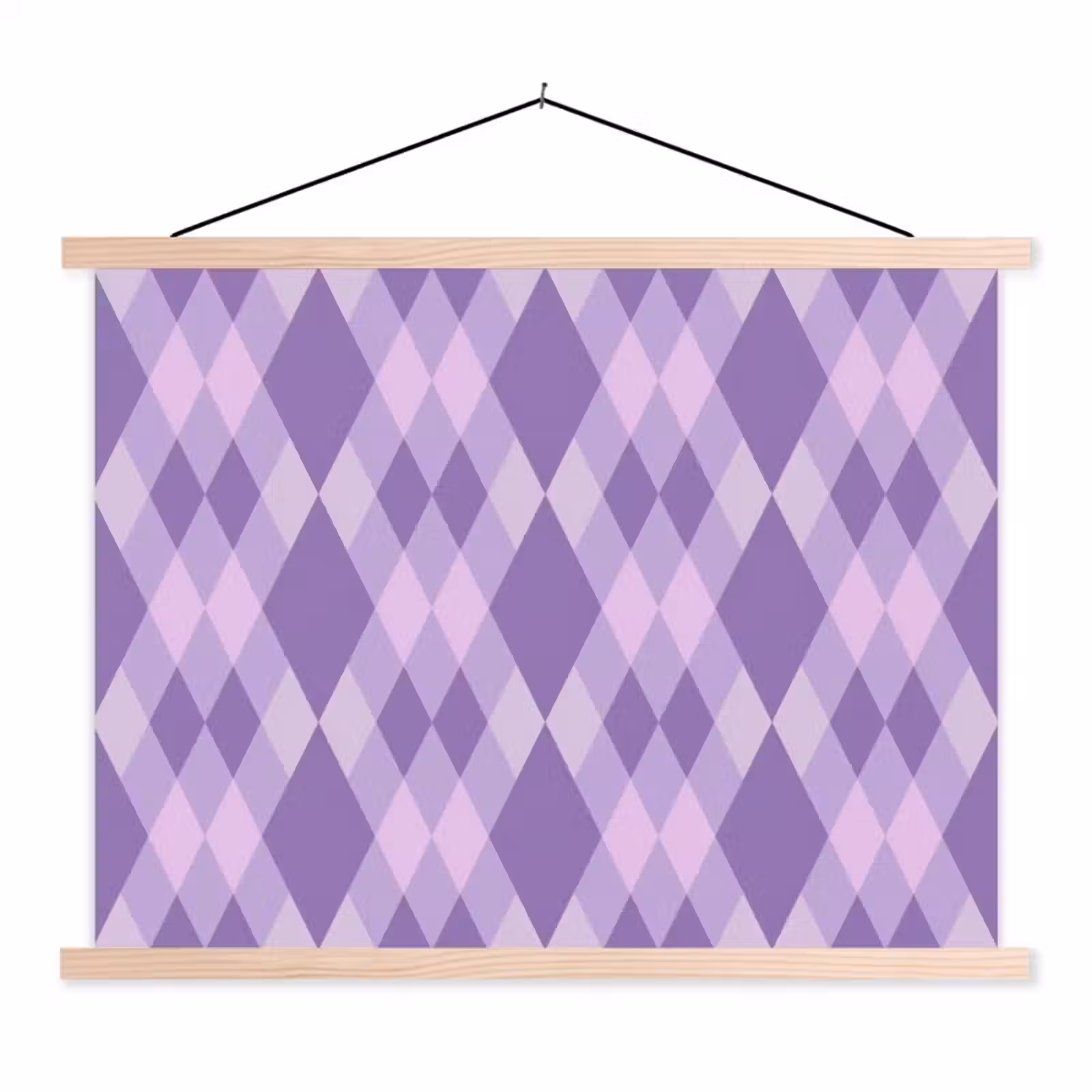 Stoffbild - Lila – Geometrisch – Rauten – Argyle – Muster — 1