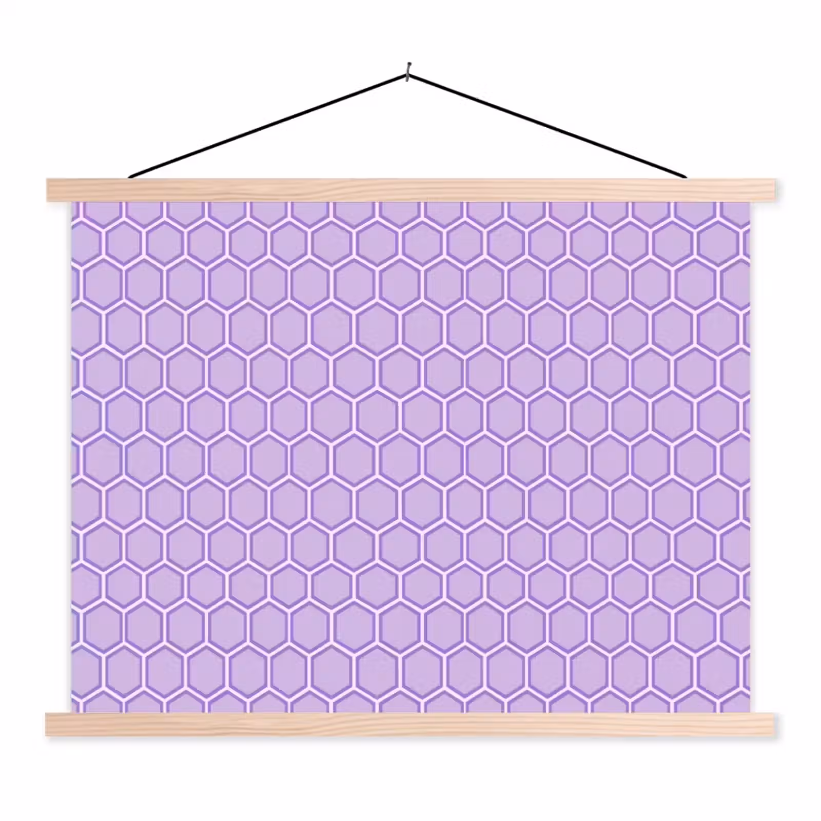 Stoffbild - Lila – Geometrisch – Wabenmuster – Bienenwabe – Muster — 1