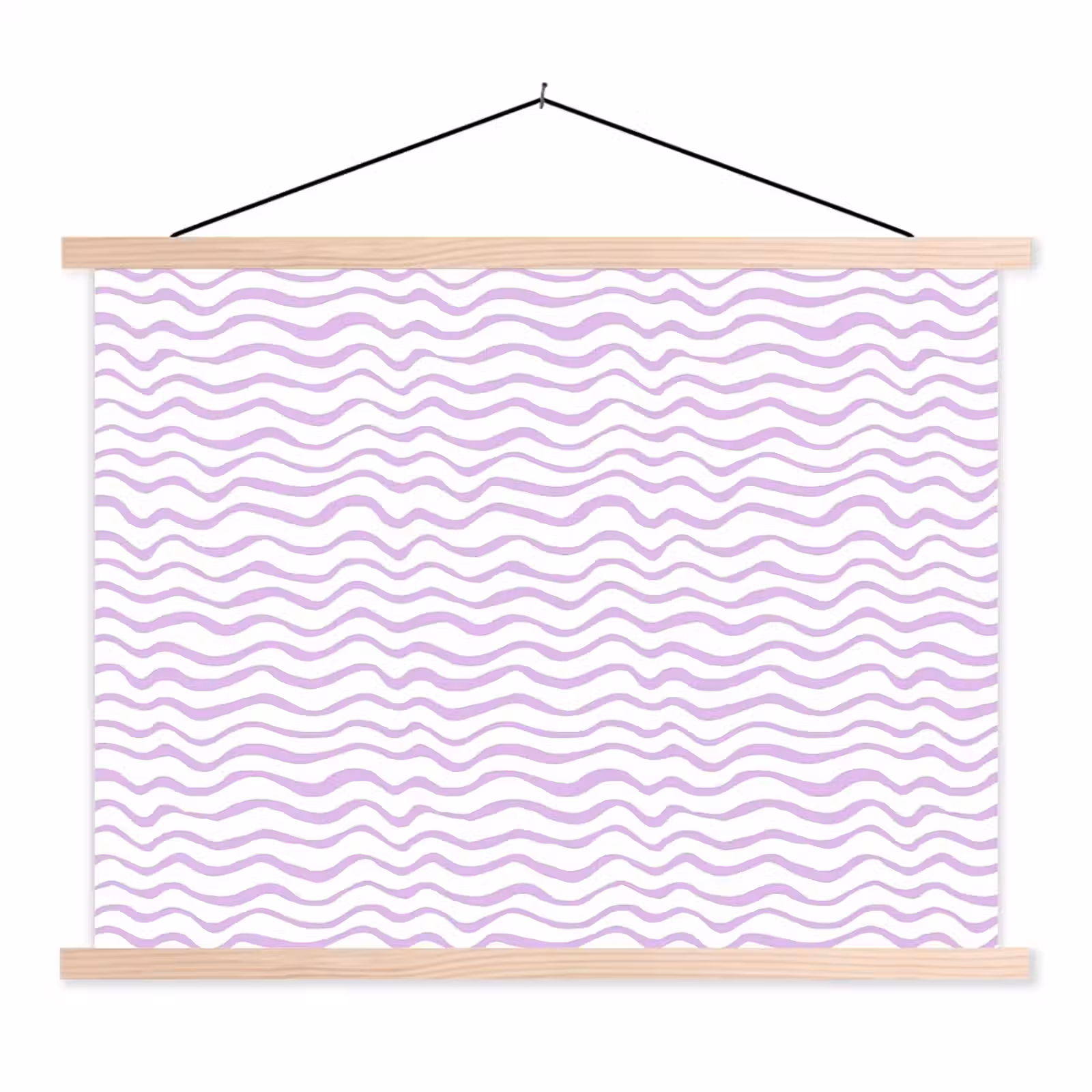 Stoffbild - Lila – Geometrisch – Wellen – Linien – Muster — 1