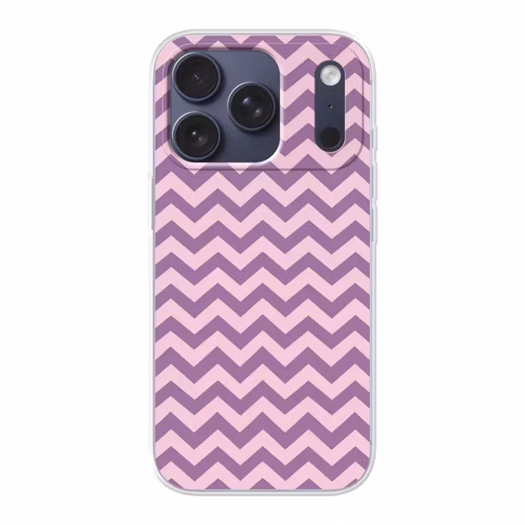 Handyhülle - Lila – Rosa – Geometrisch – Chevron – Zickzack – Muster — 1