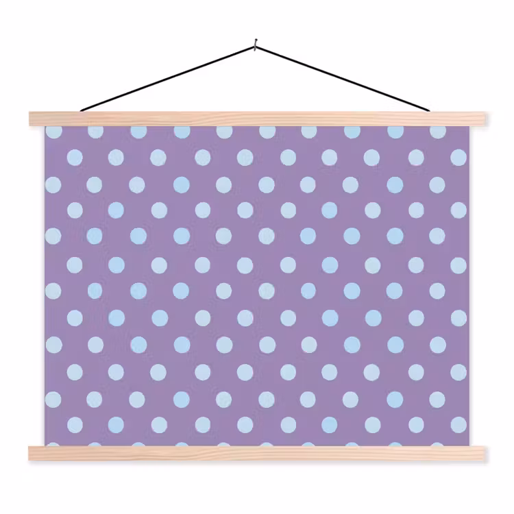Stoffbild - Lila – Blau – Geometrisch – Punkte – Polka Dot – Muster — 1
