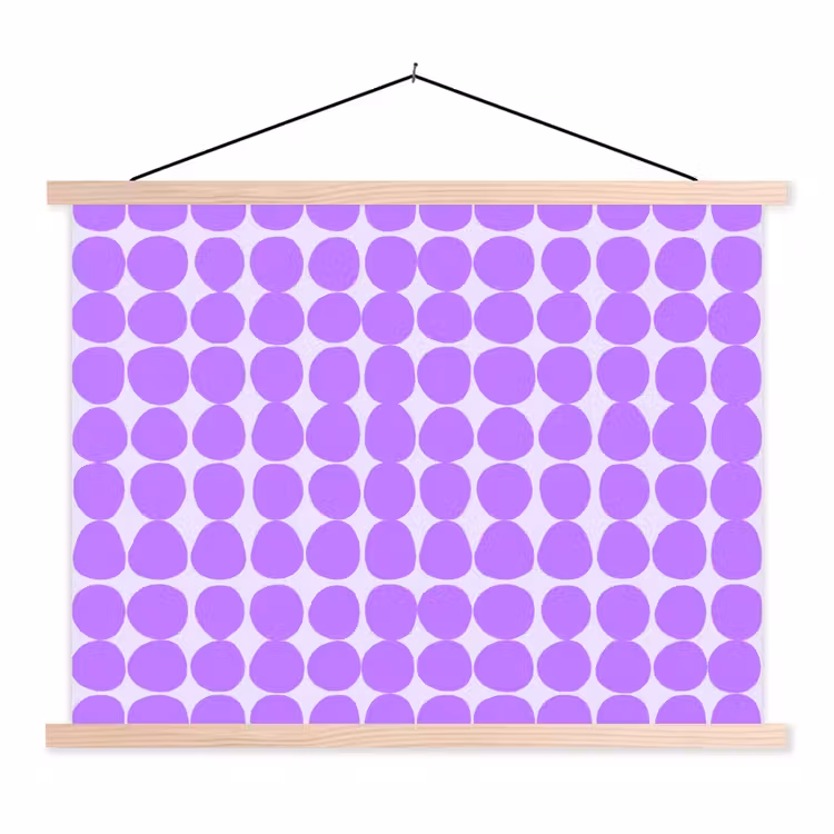 Stoffbild - Lila – Geometrisch – Punkte – Polka Dot – Muster — 1