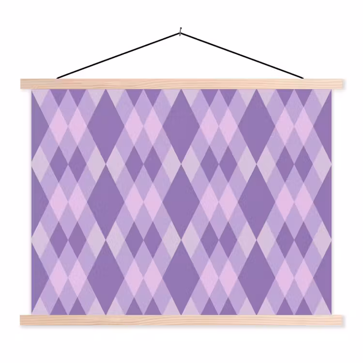 Stoffbild - Lila – Geometrisch – Rauten – Argyle – Muster — 1