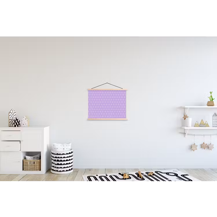 Stoffbild - Lila – Geometrisch – Wabenmuster – Bienenwabe – Muster — 2