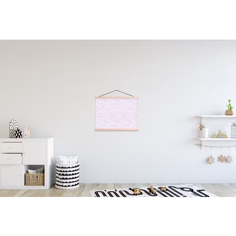 Stoffbild - Lila – Geometrisch – Wellen – Linien – Muster — 2