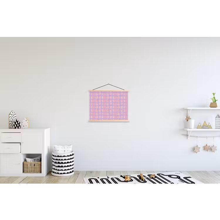 Stoffbild - Lila – Rosa – Geometrisch – Streifen – Blöcke – Muster — 2