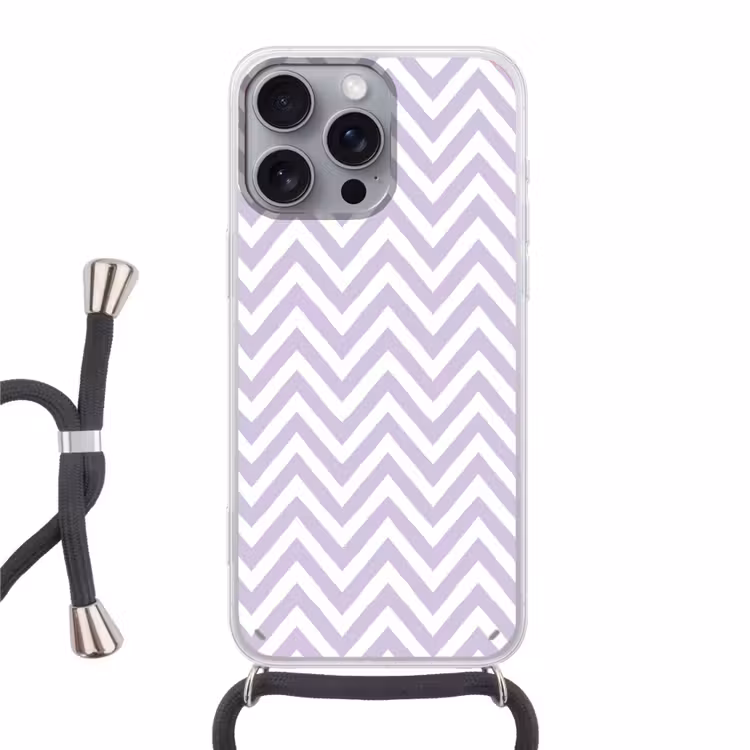 Handyhülle mit Band - Lila – Geometrisch – Chevron – Zickzack – Muster — 1