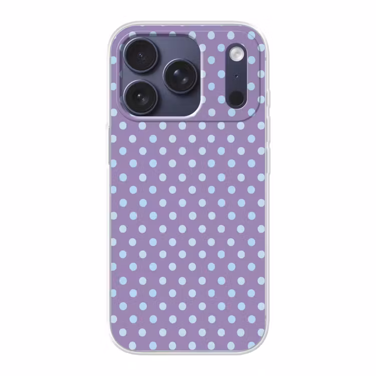 Handyhülle - Lila – Blau – Geometrisch – Punkte – Polka Dot – Muster — 1
