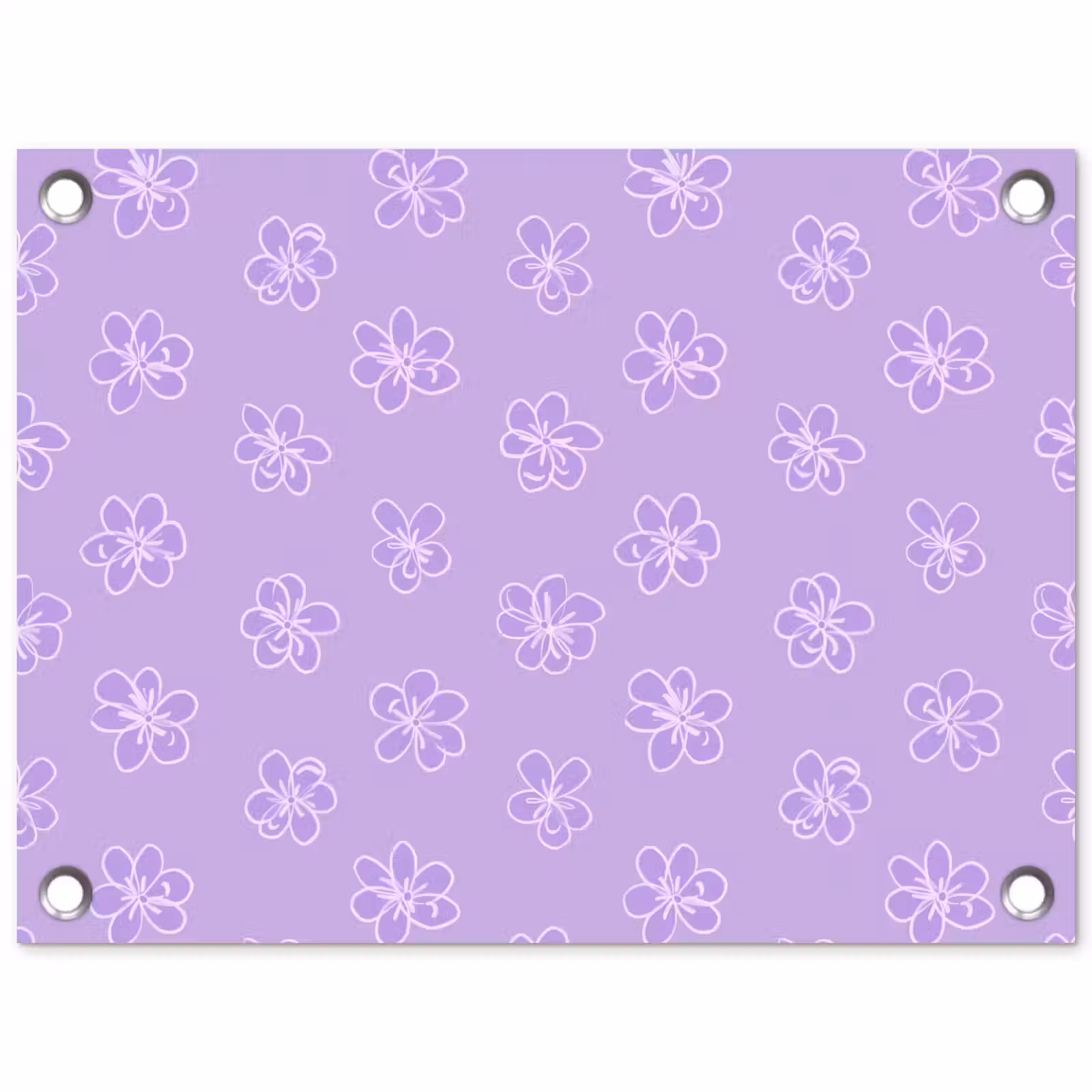 Gartenposter - Lila – Botanisch – Blumen – Handgezeichnet – Muster — 1