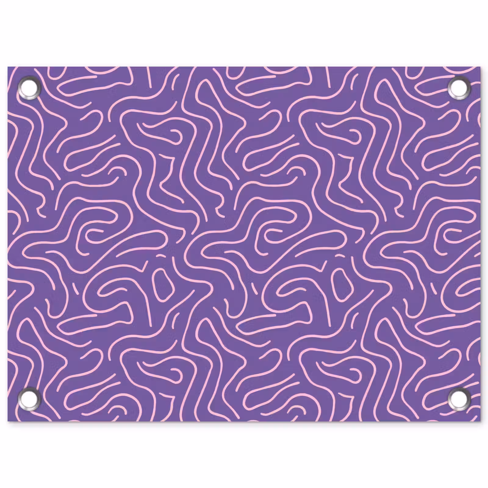 Gartenposter - Lila – Rosa – Abstrakt – Linien – Labyrinth – Muster — 1