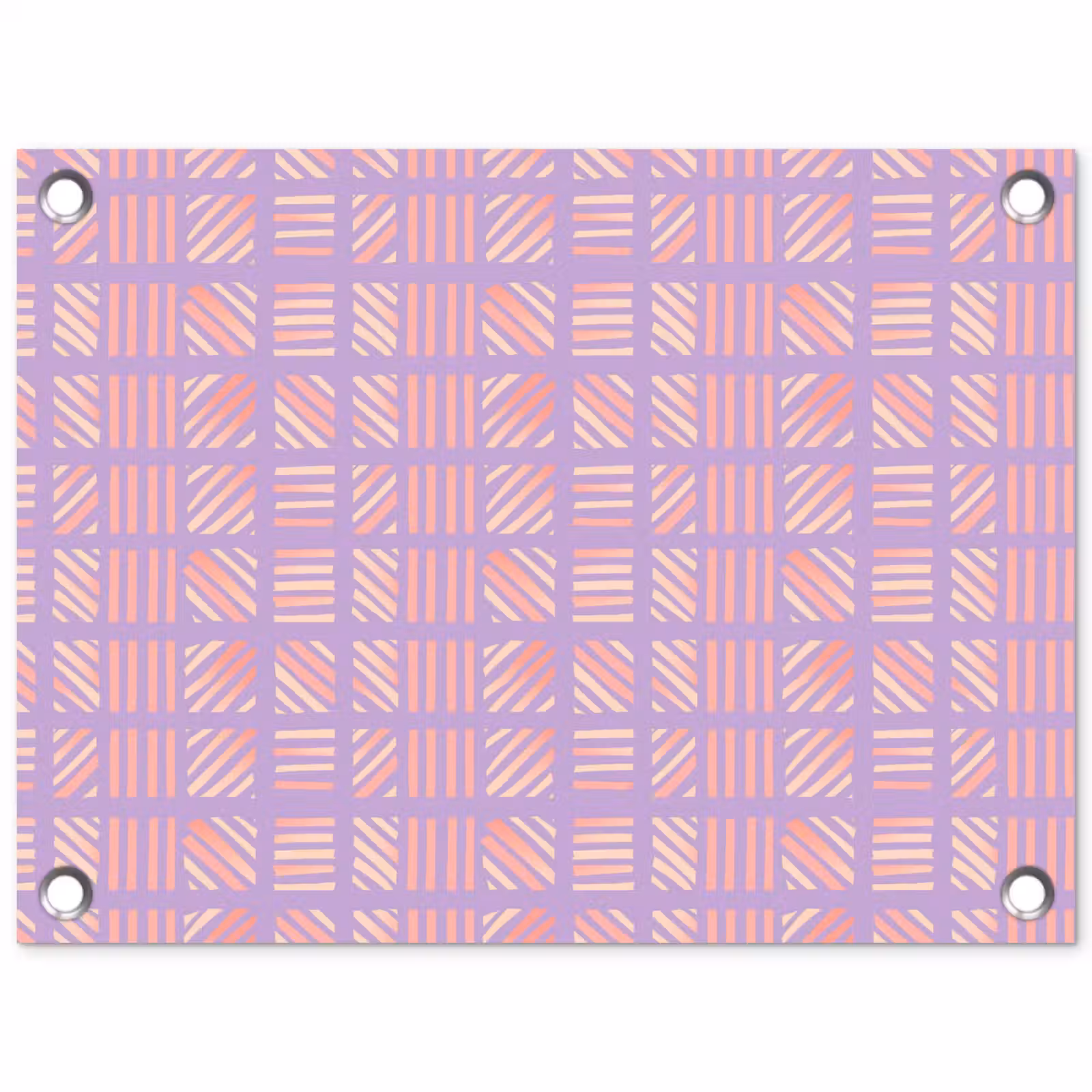 Gartenposter - Lila – Rosa – Geometrisch – Streifen – Blöcke – Muster — 1
